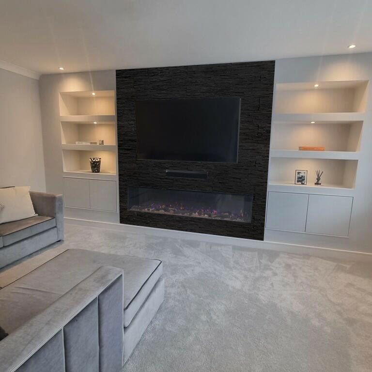 Linear Slimwood Natural Matt Black - 15 x 60 cm