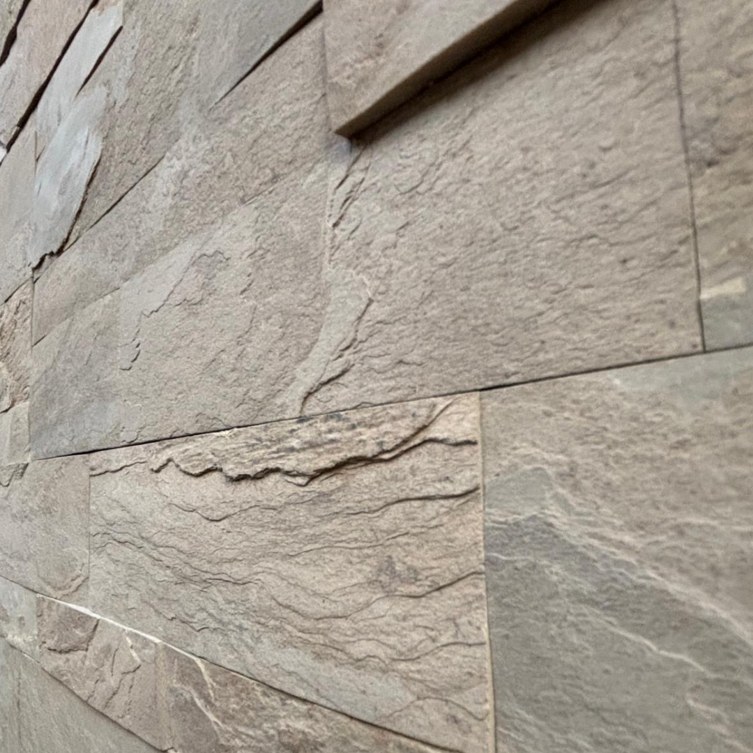 SEOUL AUTUMN Tan Slate Natural Stone Peel & Stick 15 x 60 cm