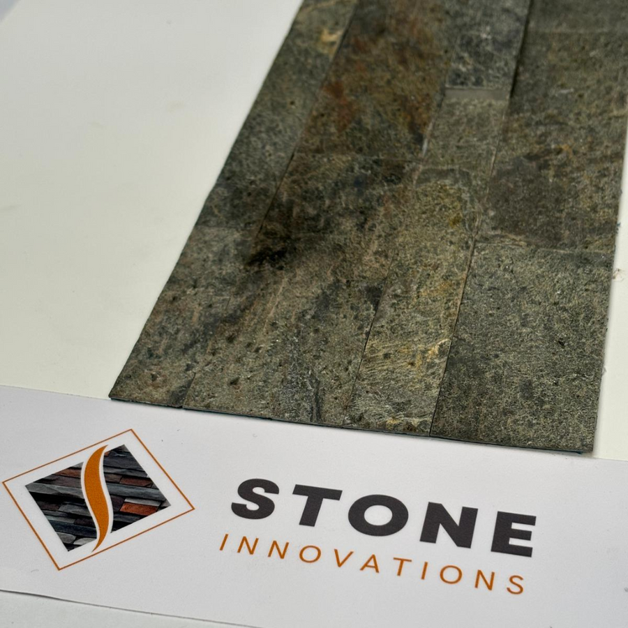 BRUSSELS ZINC Quartz Natural Stone Peel & Stick 15 x 60 cm