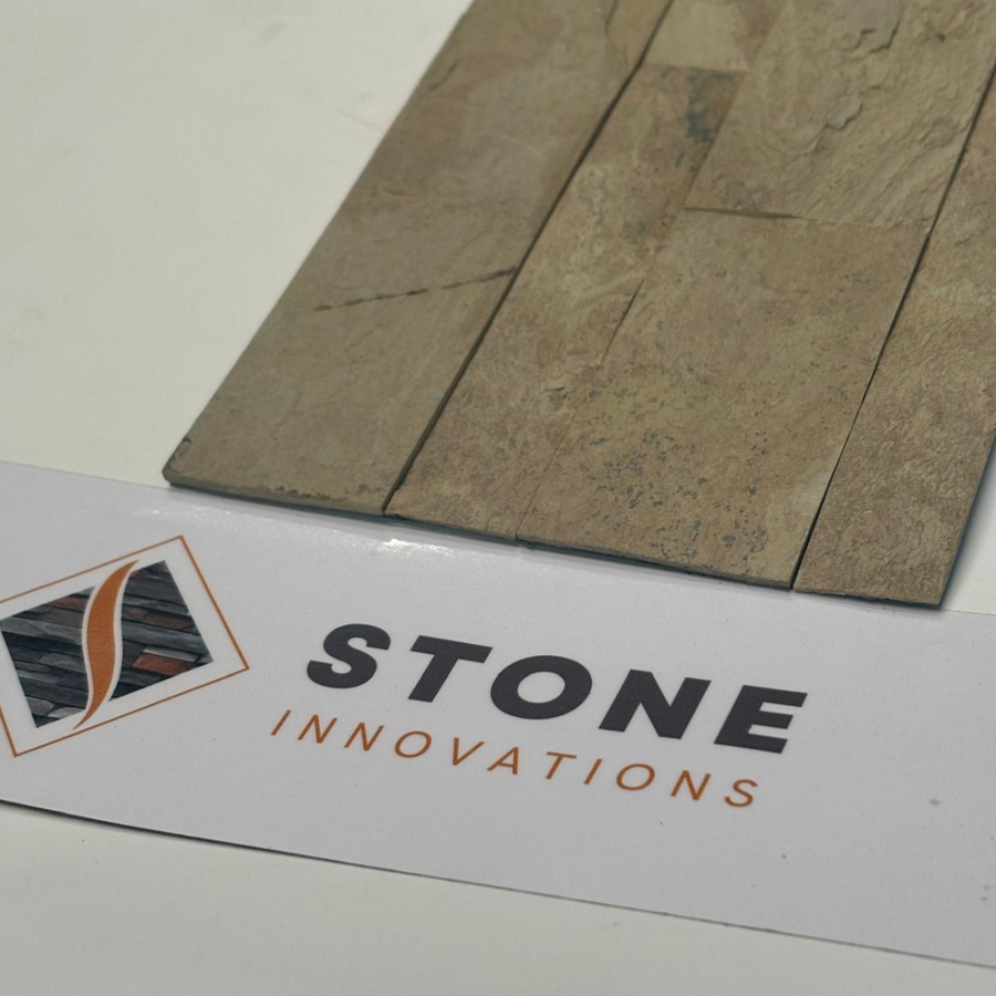 SEOUL AUTUMN Tan Slate Natural Stone Peel & Stick 15 x 60 cm
