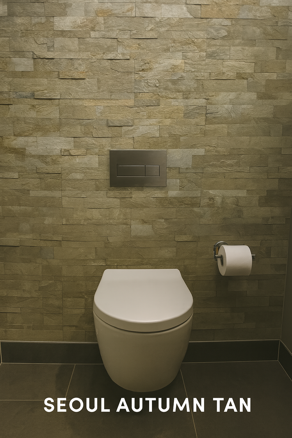 SEOUL AUTUMN Tan Slate Natural Stone Peel & Stick 15 x 60 cm