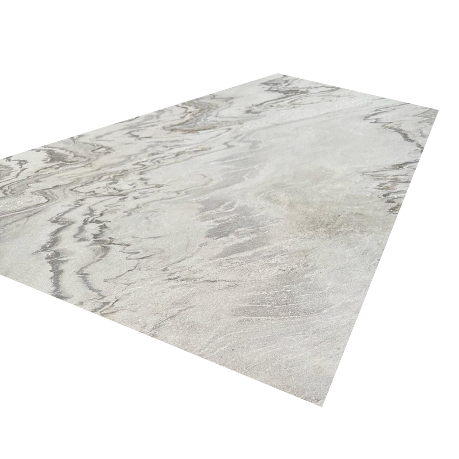 SATVARIO WHITE Large format natural stone veneer sheet - 122 x 300 x 0.2 cm