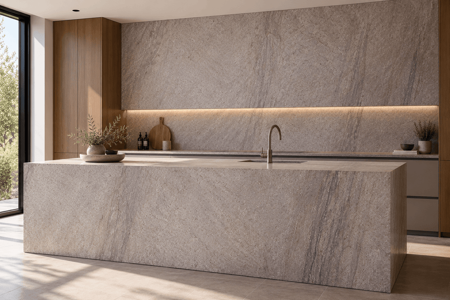 DUBAI COPPER Flexible stone veneer laminate quartzite - 122 x 244 x 0.2 cm
