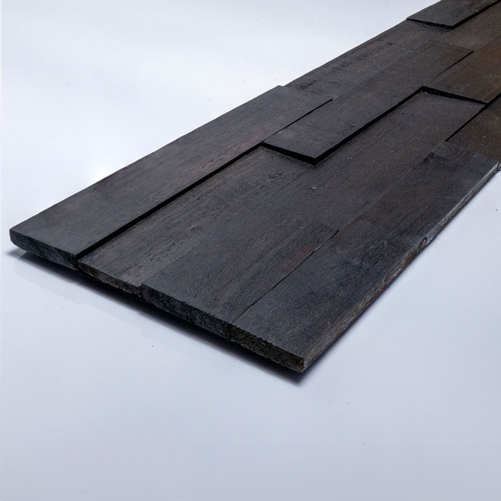 Linear Brushed Face Charcoal 4 Line - 15 x 60 cm