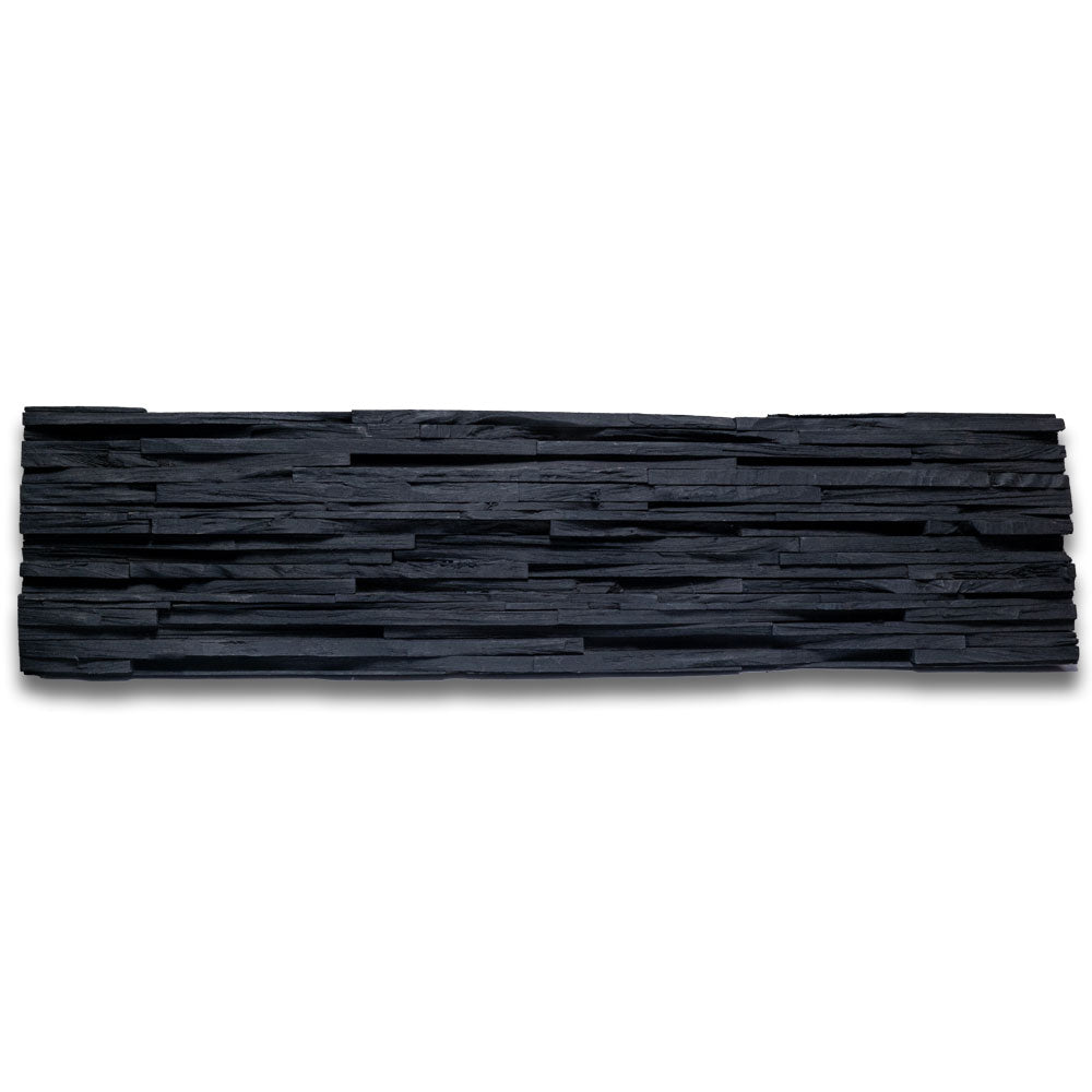 Slimwood Broken Face Matt Black - 15 x 60 cm