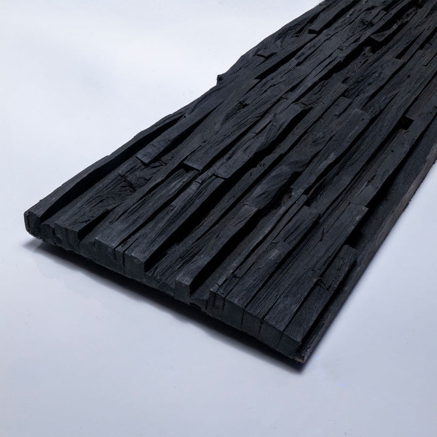 Linear Slimwood Broken Face Matt Black P. 32 - 15 x 60cm