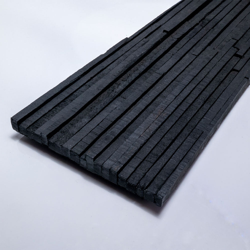 Linear Slimwood Natural Matt Black - 15 x 60 cm