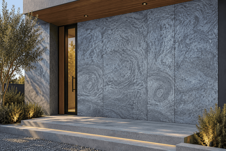 NEW YORK SILVER SHINE Flexible Stone Veneer Laminate - 120 x 240 cm