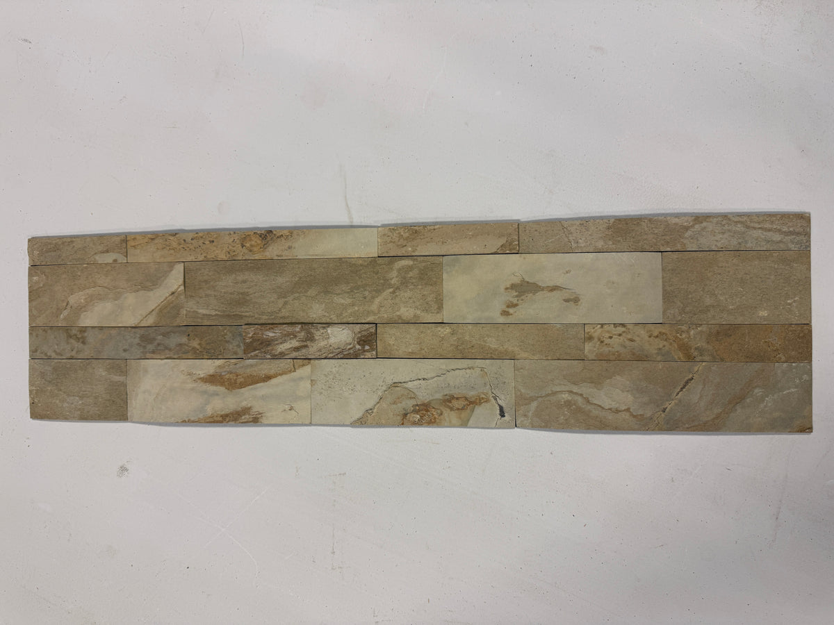 SEOUL AUTUMN Tan Slate Natural Stone Peel & Stick 15 x 60 cm