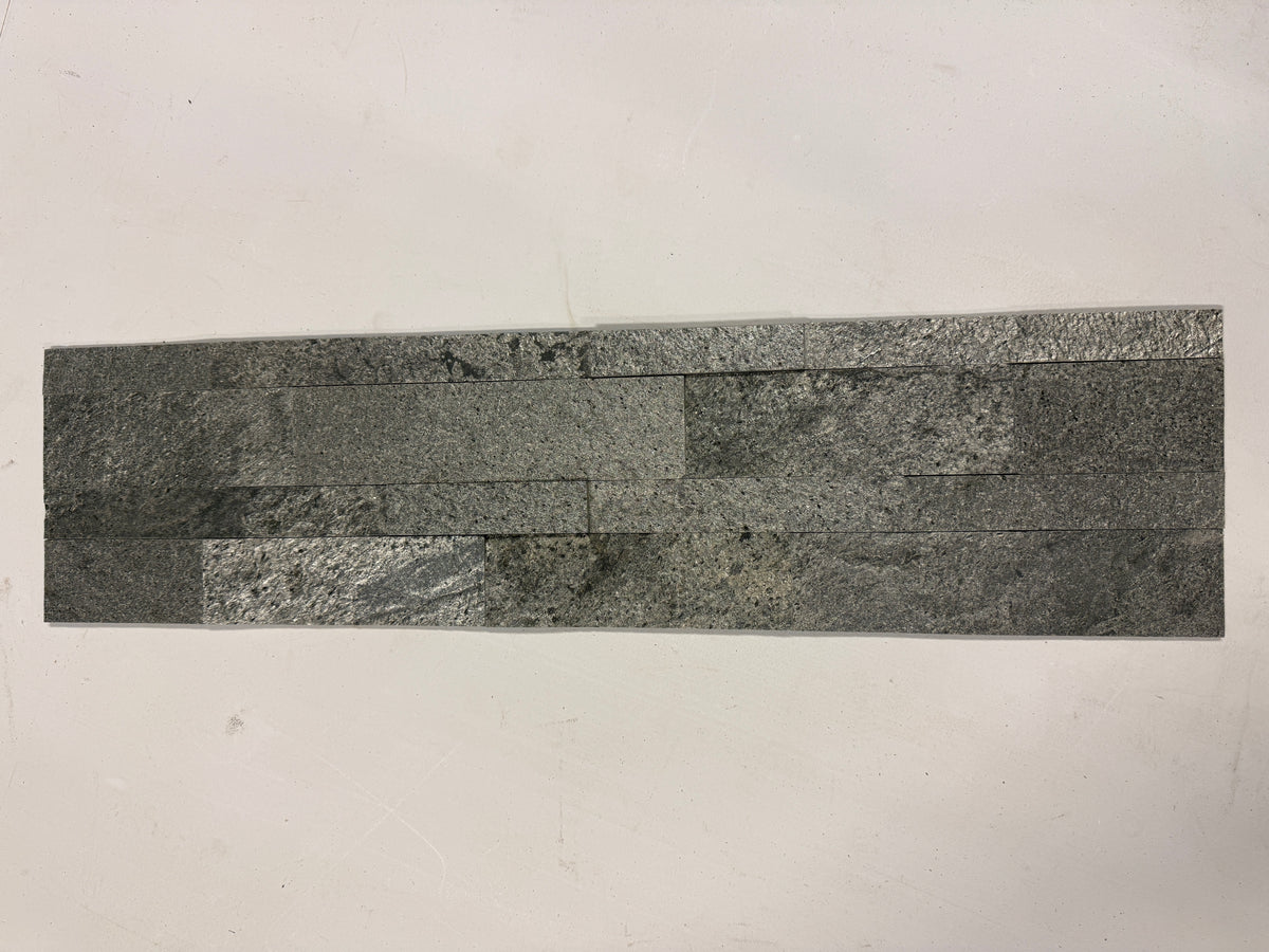 SINGAPORE SILVER GREY Quartz Natural Stone Wall Tile Peel & Stick 15 x 60 cm