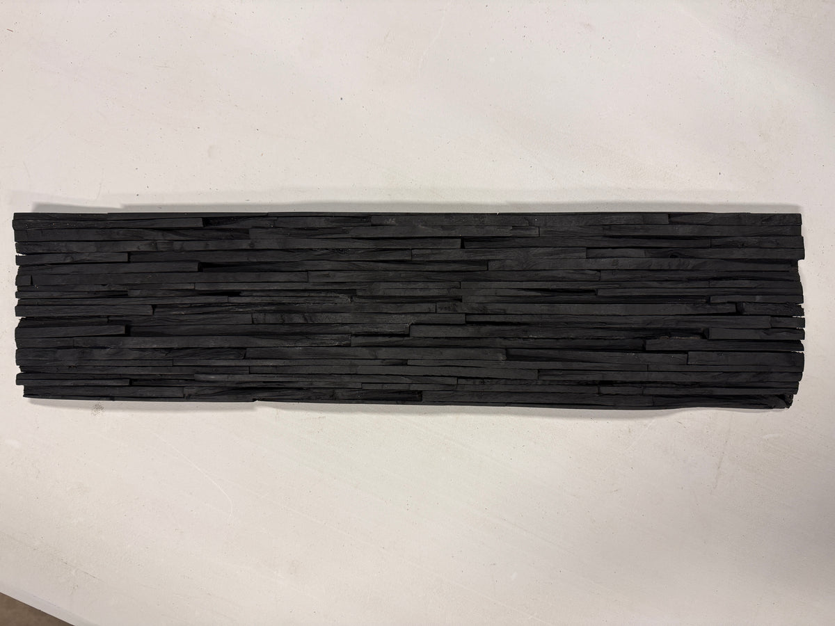 Slimwood Broken Face Matt Black - 15 x 60 cm