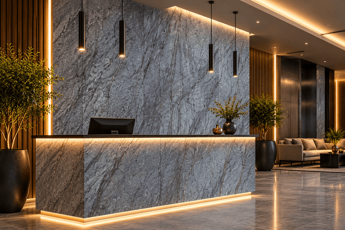 TOKYO EMERALD Large format natural stone veneer sheet - 122 x 300 x 0.2 cm