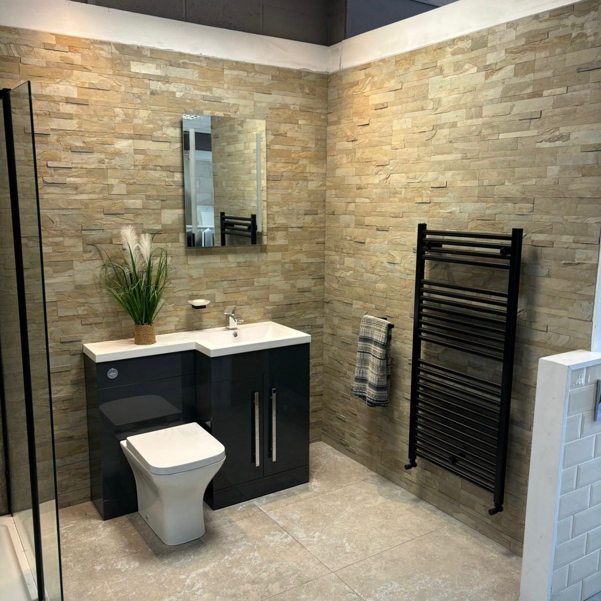 SEOUL AUTUMN Tan Slate Natural Stone Peel & Stick 15 x 60 cm