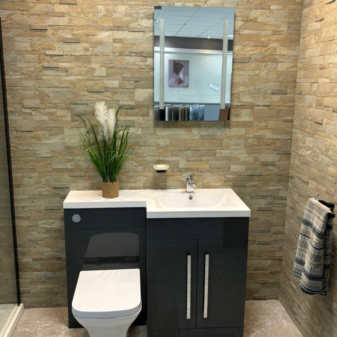 SEOUL AUTUMN Tan Slate Natural Stone Peel & Stick 15 x 60 cm