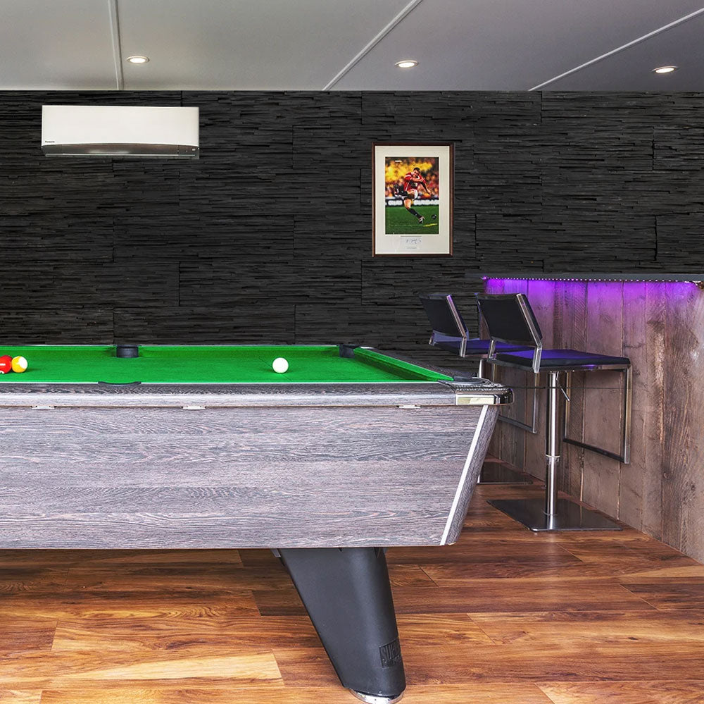 Slimwood Broken Face Matt Black - 15 x 60 cm